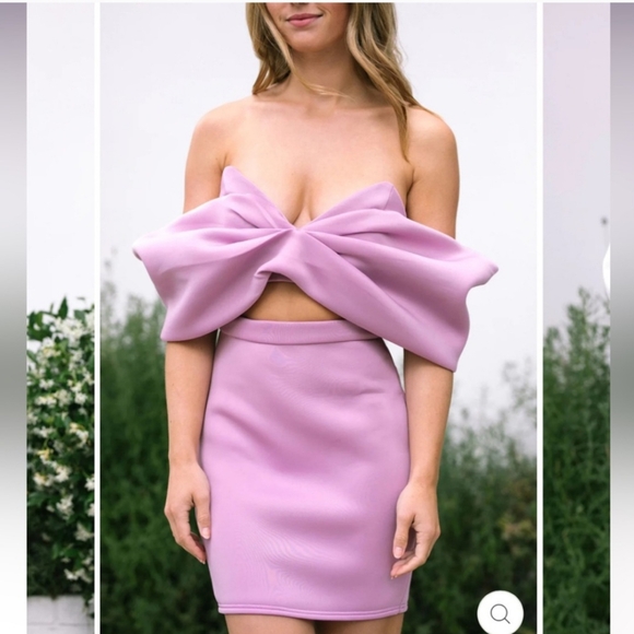 Women's Off The Shoulder Romantic Bow Mini Dress Size S New‎ Without Tags - Picture 12 of 13